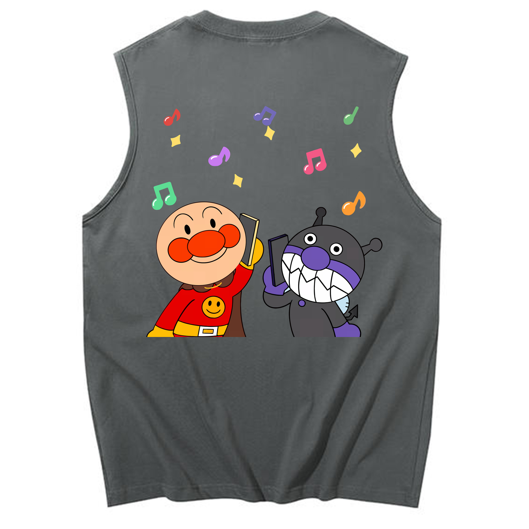 （画像用） アンパンマン Anpanman コットン100％タンクトップ（背面プリント）